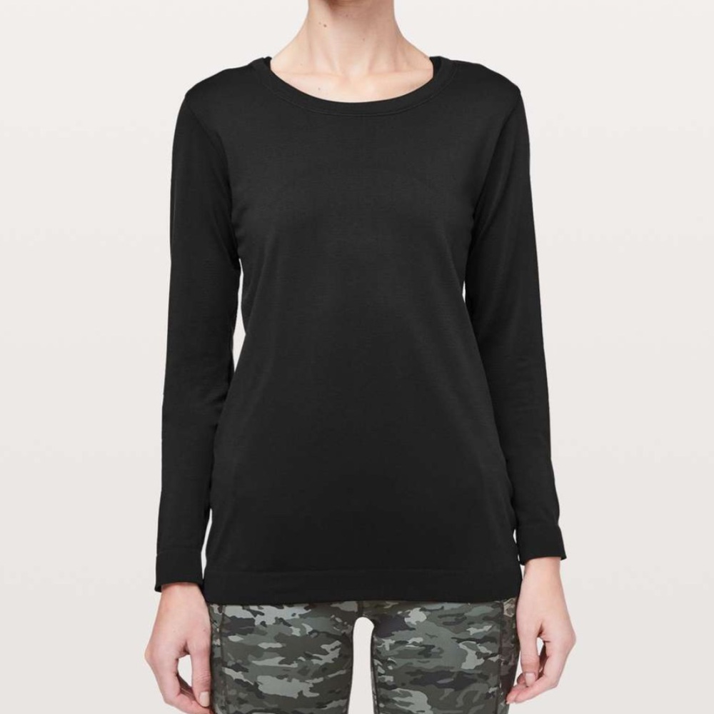 Lululemon swiftly tech long sleeve breeze relaxed fit black